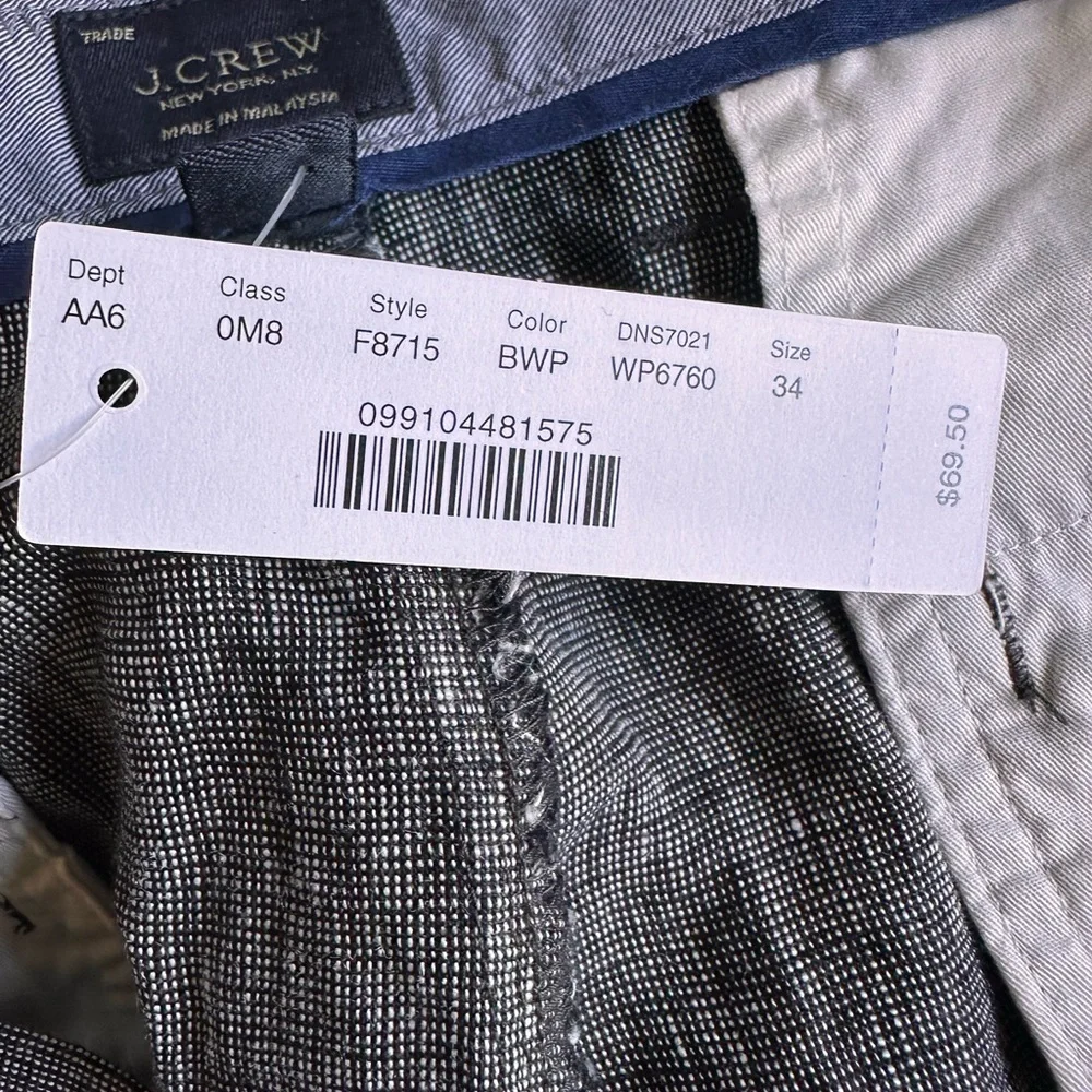 NEW J CREW Men's Gray Shorts 34
